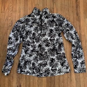 Eddie Bauer Fleece Printed Quarter Zip